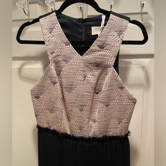 Anthropologie Nomad Morgan Carper Isobel Brocade Midi Dress Metallic Size 6 - Picture 10 of 15